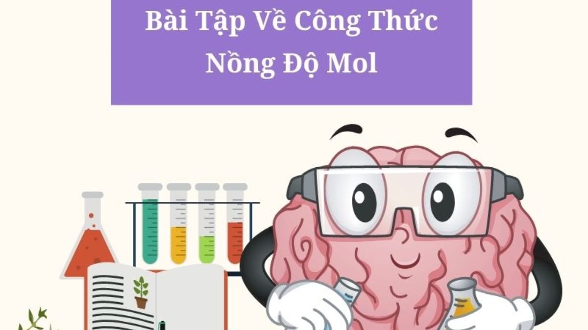 Công thức tính nồng độ mol và bài tập ví dụ cụ thể