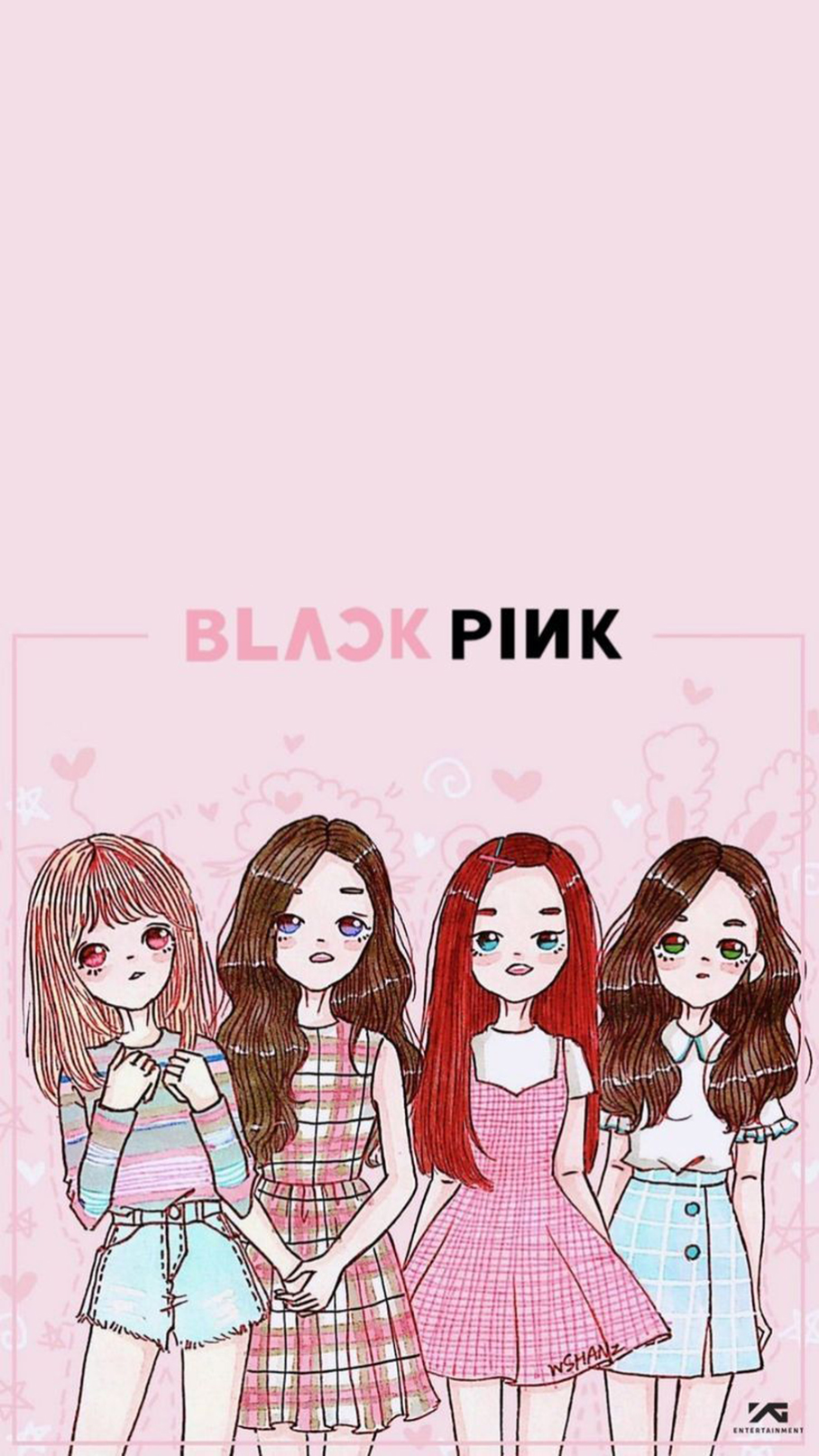 Bức tranh BlackPink chibi đẹp tuyệt vời