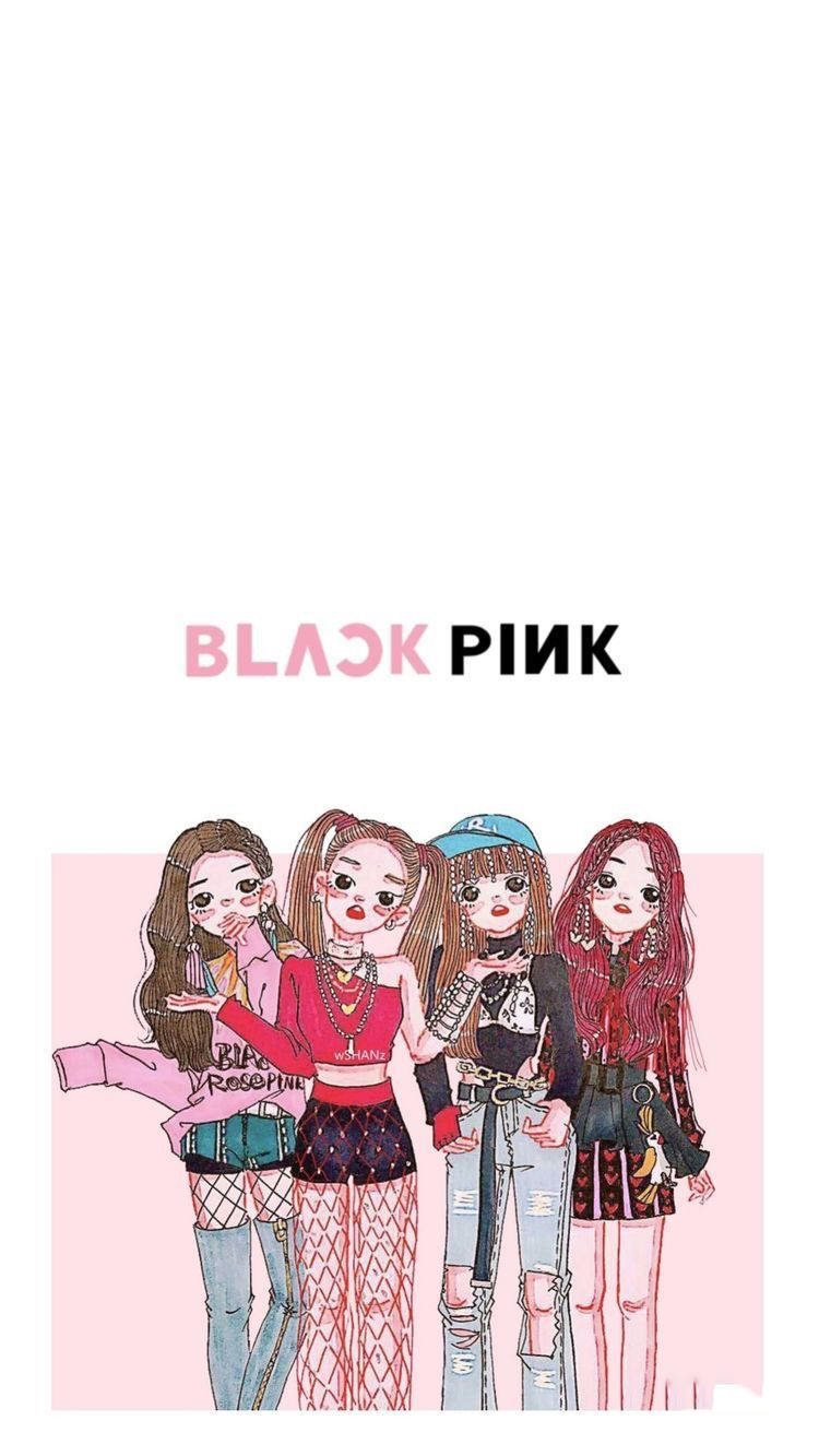 Bức tranh BlackPink chibi đẹp tuyệt vời