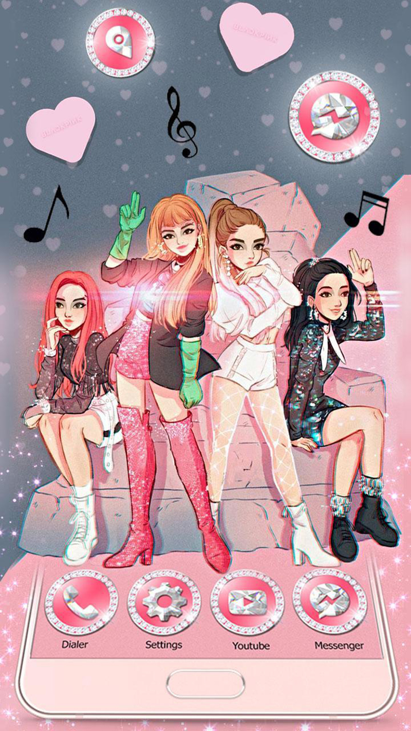 Bức tranh BlackPink chibi đẹp tuyệt vời