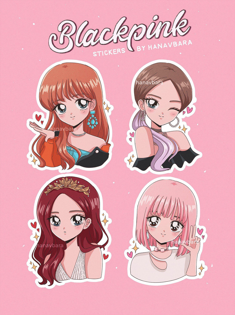 Bức tranh BlackPink chibi đẹp tuyệt vời