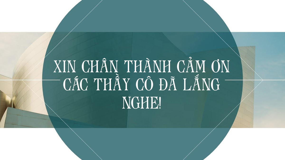 Hình ảnh tri ân sự lắng nghe của thầy cô, tạo điểm nhấn đặc biệt cho Slide PowerPoint.