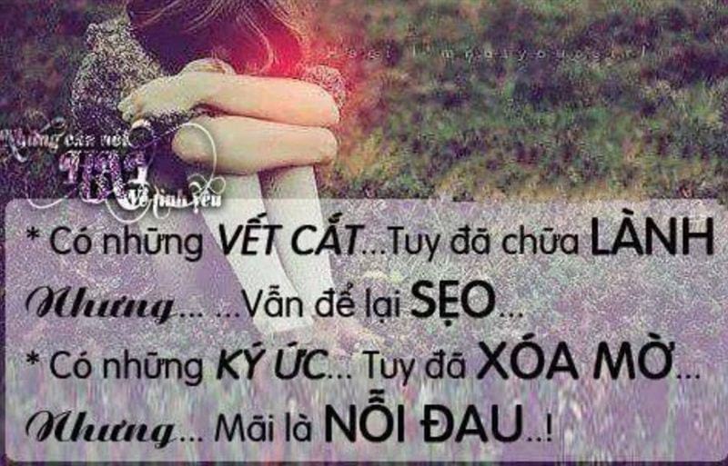 Hình ảnh đau lòng về tình yêu chấp nhận sự hiện thực của sự chia tay