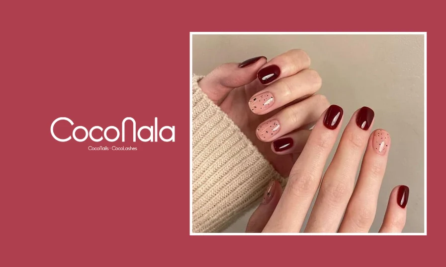 Các mẫu nail màu đỏ rượu đẹp dành cho đôi tay quyến rũ