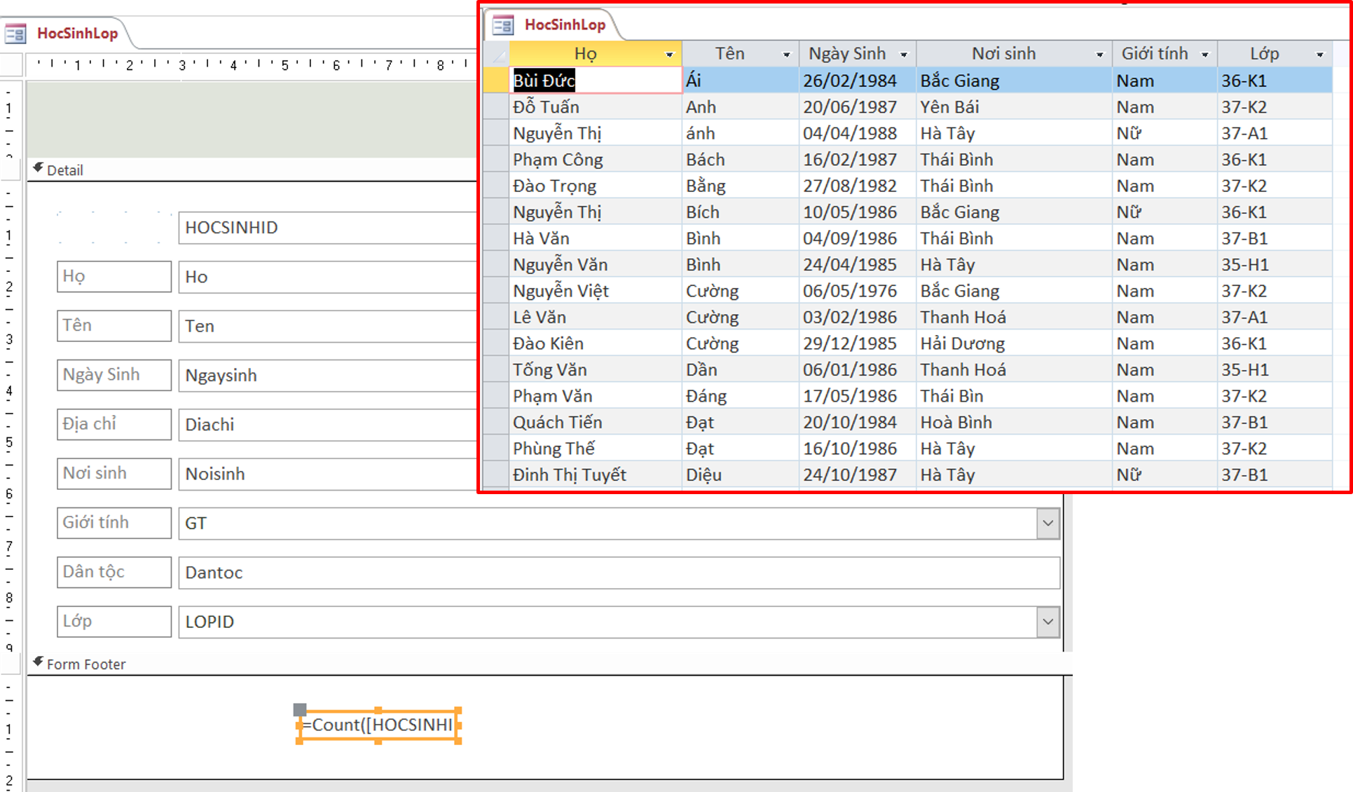 Tạo các biểu mẫu Form để nhập dữ liệu trong MS Access