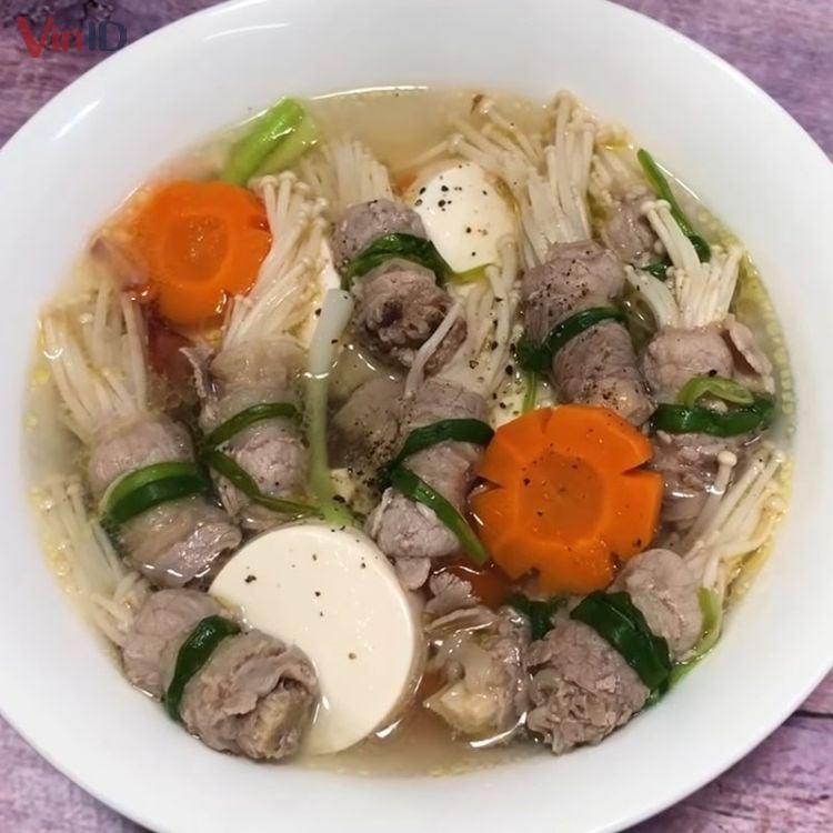 Tuyệt chiêu cách nấu canh nấm kim châm nóng hổi, vị ngon mê mẩn