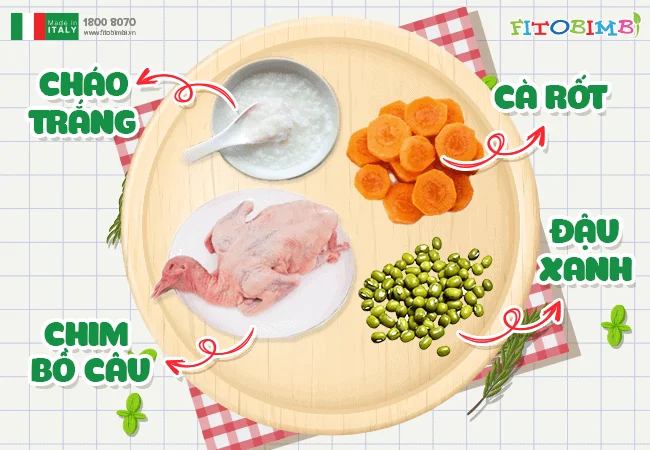 Cách nấu cháo bồ câu đậu xanh cho bé ăn hoài không ngán