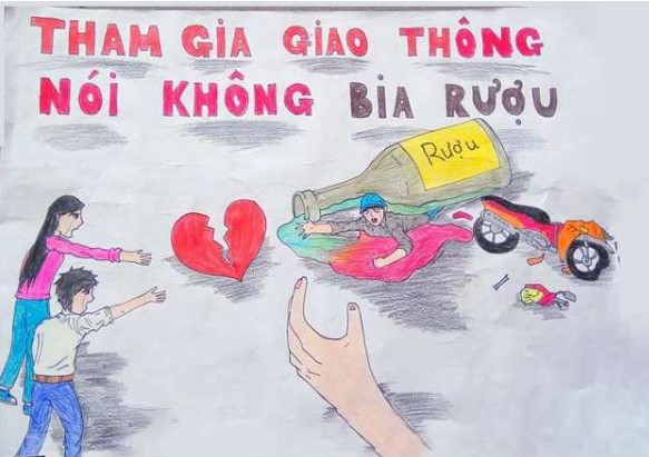 Vẽ tranh an toàn giao thông 2024