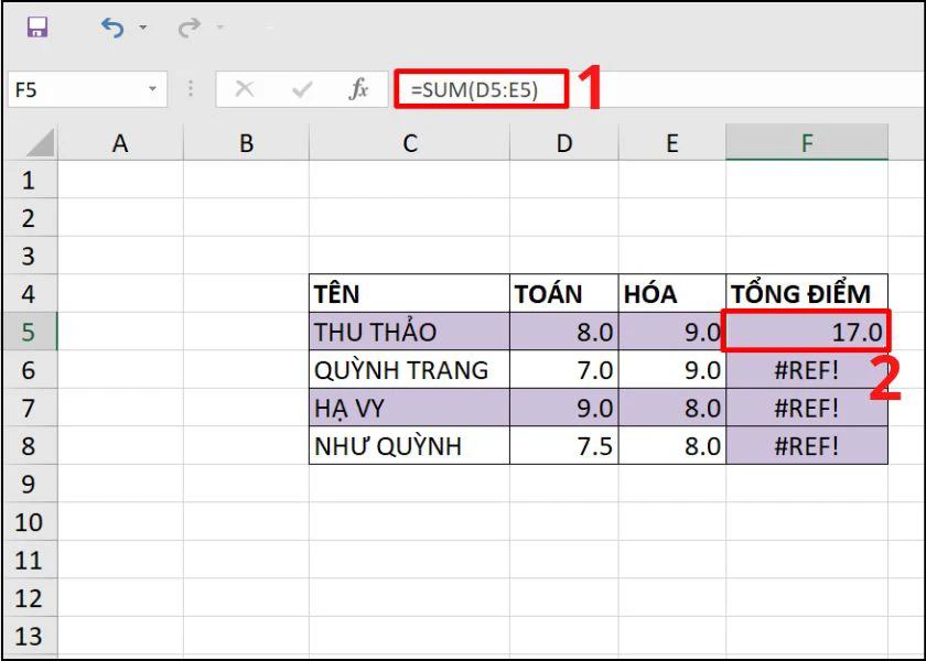 Lỗi #REF trong Excel là gì? Cách sửa lỗi #REF trong Excel