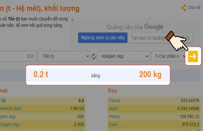 1 Tạ bằng bao nhiêu Gam, Kg, Yến, Tấn