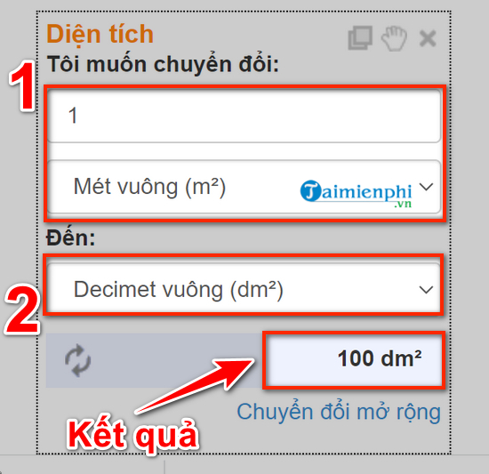 1m2 đổi thành dm2 như thế nào? Cách quy đổi m2 sang dm2, cm2, mm2 trực tuyến