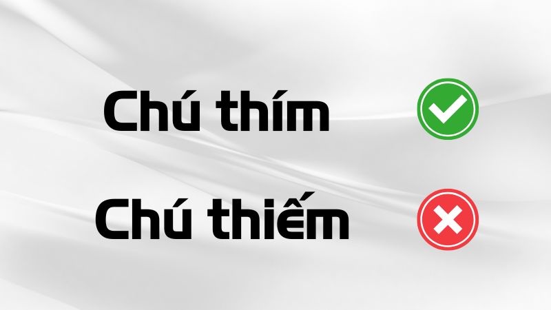 Chú thím hay chú thiếm là đúng chính tả?