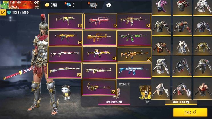 Ảnh Free Fire giàu, ảnh nick Free Fire giàu, ảnh acc Free Fire giàu