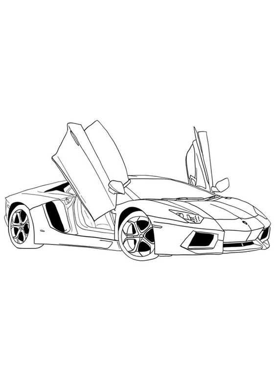 Tổng hợp các mẫu tranh tô màu siêu xe Lamborghini “cực chất”