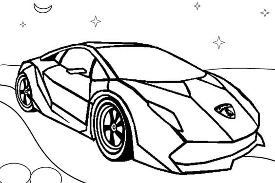 Tổng hợp các mẫu tranh tô màu siêu xe Lamborghini “cực chất”