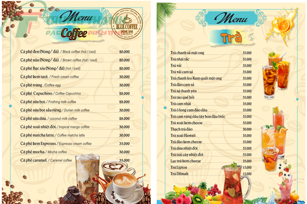 Mẫu Menu Cafe Đẹp File Word Miễn Phí, Hình Ảnh Sắc Nét