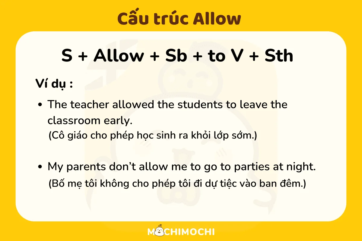 Cấu trúc Allow: Tổng hợp kiến thức và bài tập