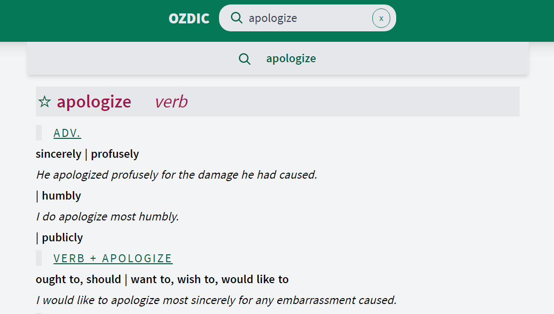 Apologize cộng gì? Tổng hợp cấu trúc Apologize A - Z