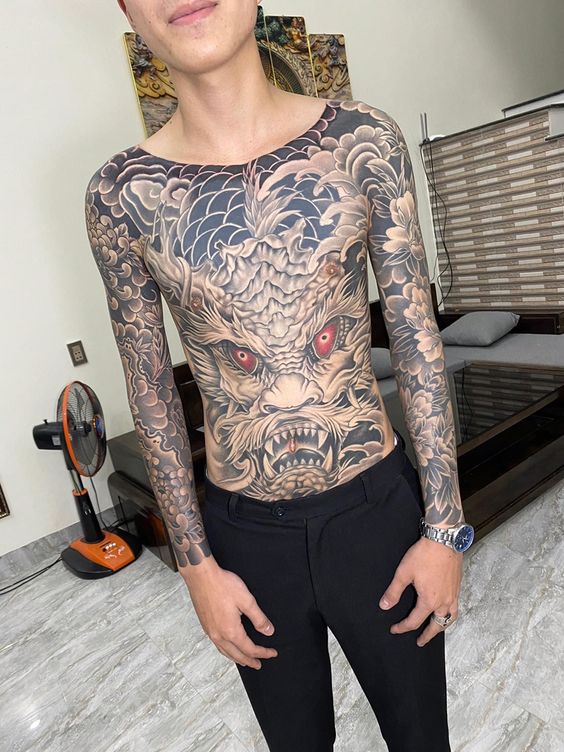 200+ hình xăm đầu rồng bích lưng, kín bụng cực chất - Genztattoo