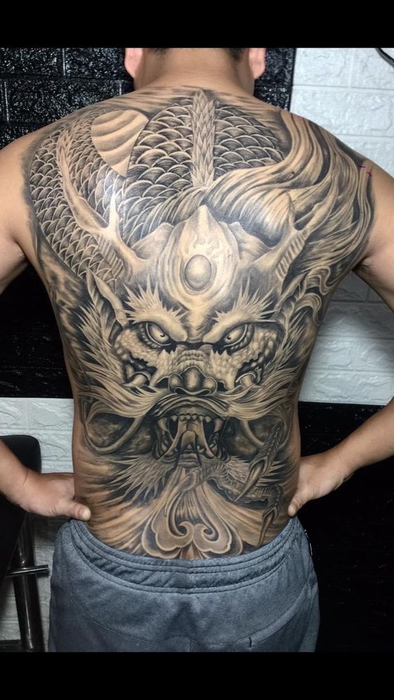 200+ hình xăm đầu rồng bích lưng, kín bụng cực chất - Genztattoo