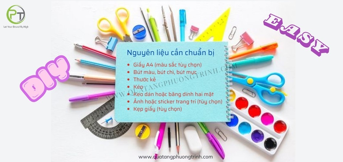 Hướng dẫn nhanh cách làm lịch để bàn bằng giấy A4 siêu cute - Quà Tặng Phương Trinh