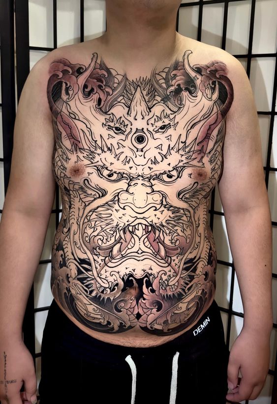 200+ hình xăm đầu rồng bích lưng, kín bụng cực chất - Genztattoo