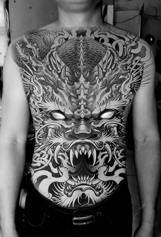 200+ hình xăm đầu rồng bích lưng, kín bụng cực chất - Genztattoo