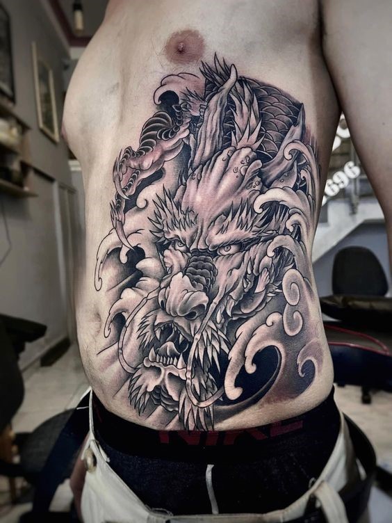 200+ hình xăm đầu rồng bích lưng, kín bụng cực chất - Genztattoo