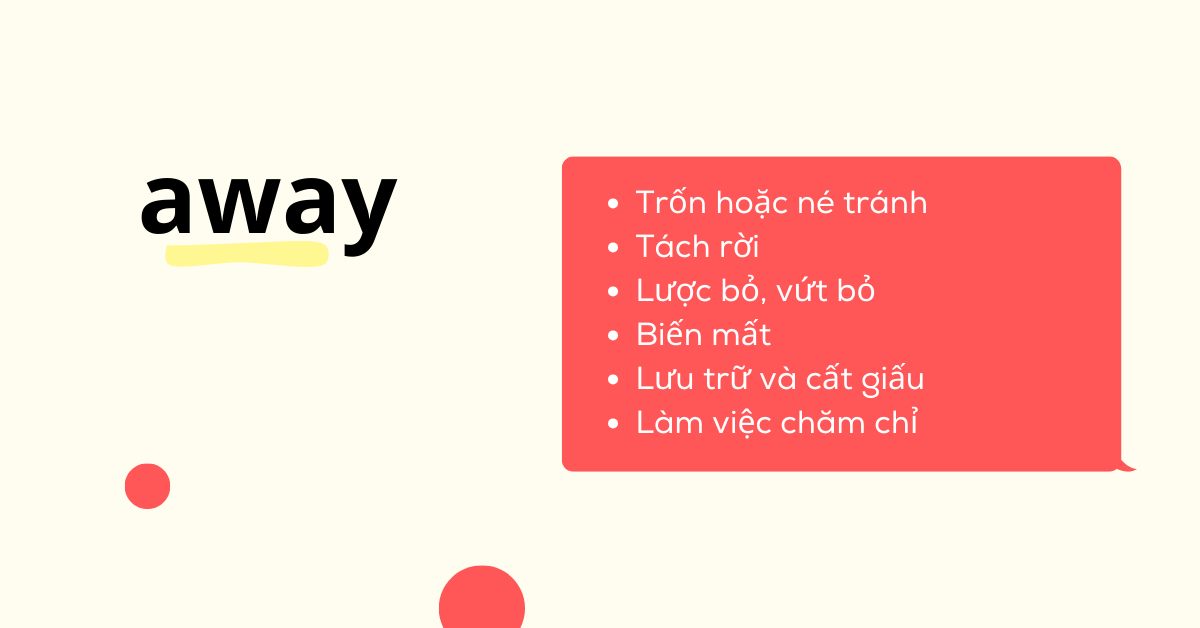 Học nghĩa các tiểu từ phổ biến trong cụm động từ | Phần 5: AWAY