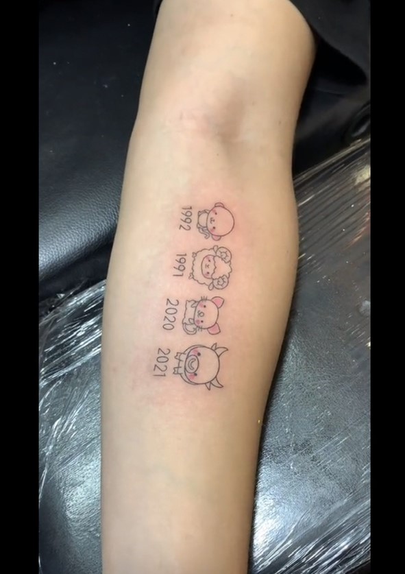 333+ hình xăm gia đình con giáp cực đáng yêu - Genztattoo