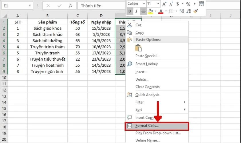 Hướng dẫn cách ẩn cột trong Excel đơn giản chi tiết nhất