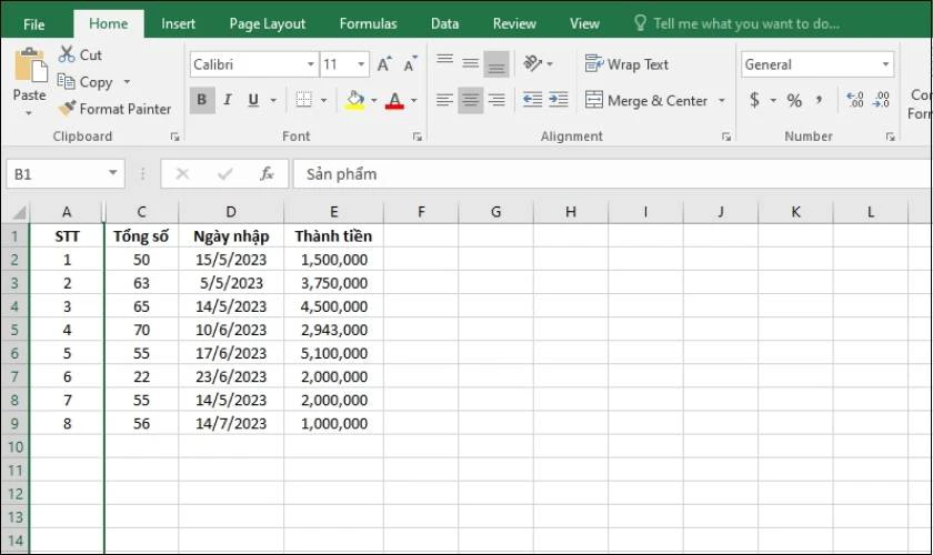 Hướng dẫn cách ẩn cột trong Excel đơn giản chi tiết nhất