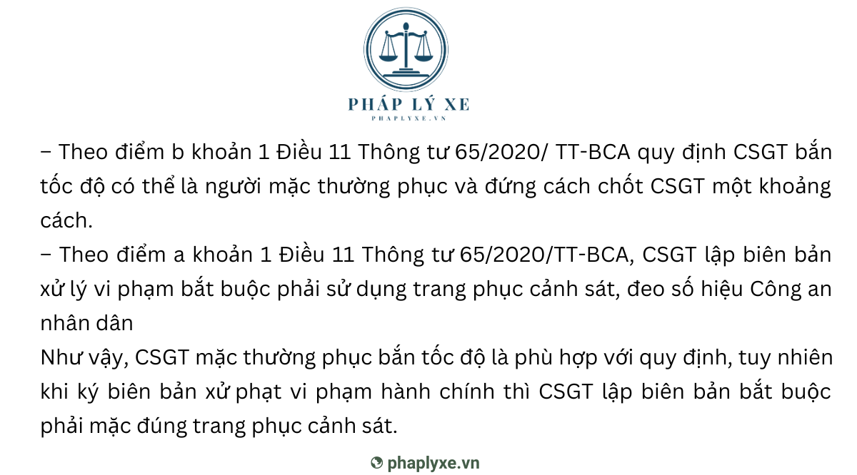 Luật bắn tốc độ được quy định như thế nào?