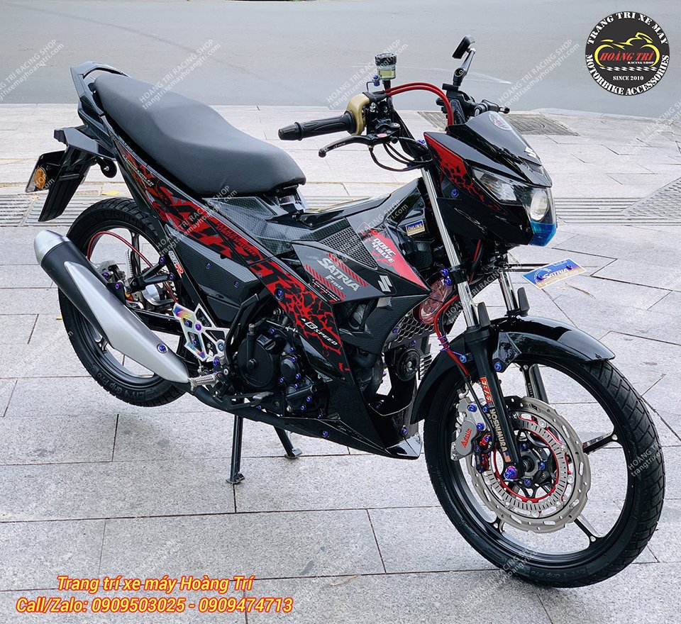 Độ kiểng Suzuki Satria phong cách HTR