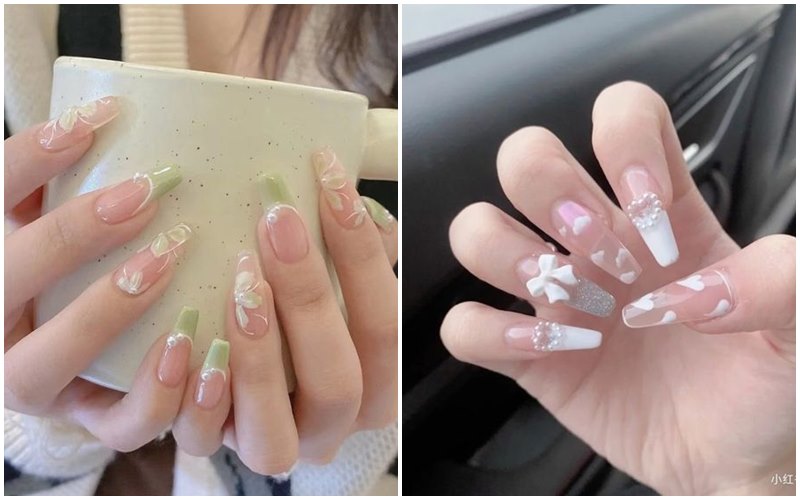 15 mẫu nail nơ xinh đơn giản dễ phối đồ cho nàng tiểu thư