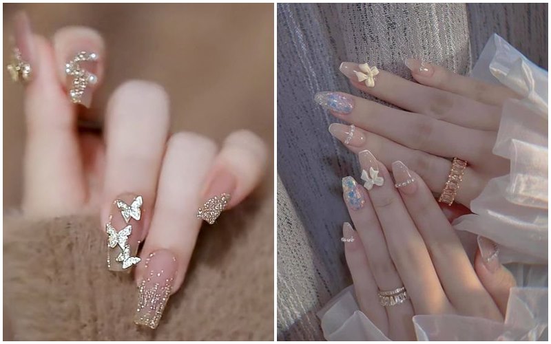 15 mẫu nail nơ xinh đơn giản dễ phối đồ cho nàng tiểu thư