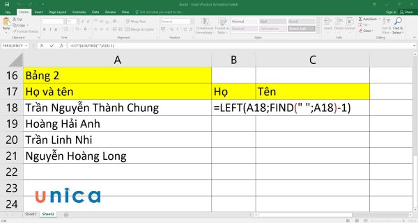 3 Cách chia cột trong excel đơn giản kèm ví dụ chi tiết