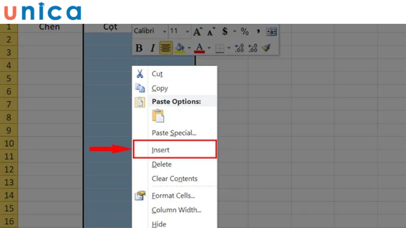 Cách chèn thêm hàng thêm cột trong Excel đơn giản nhất