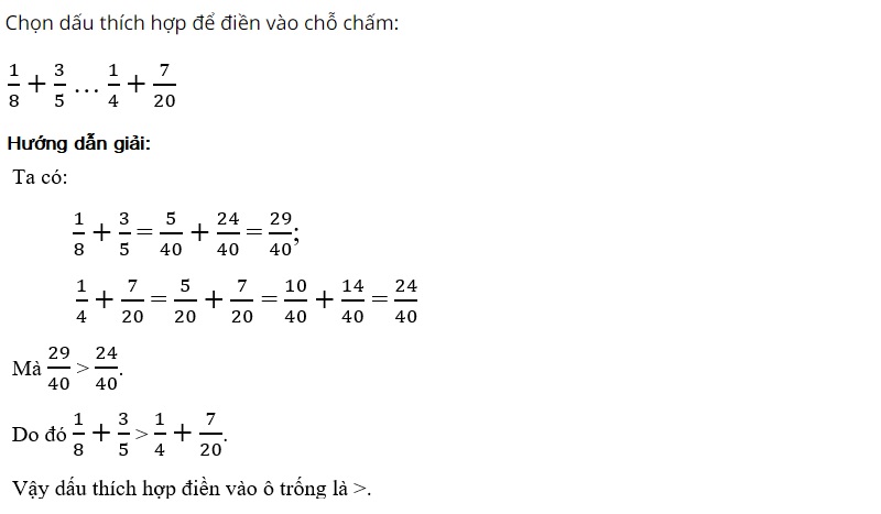 Quy trình giải toán phép cộng phân số từng bước chi tiết nhất