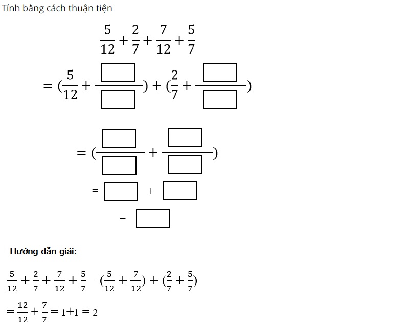 Quy trình giải toán phép cộng phân số từng bước chi tiết nhất