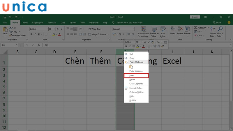 Cách chèn thêm hàng thêm cột trong Excel đơn giản nhất