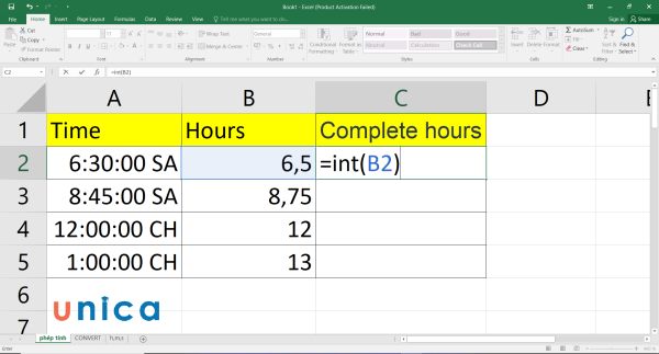 Cách chuyển thời gian thành giờ, cách đổi giờ ra phút trong Excel