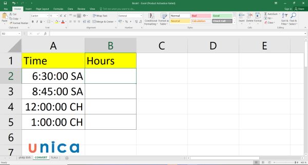 Cách chuyển thời gian thành giờ, cách đổi giờ ra phút trong Excel