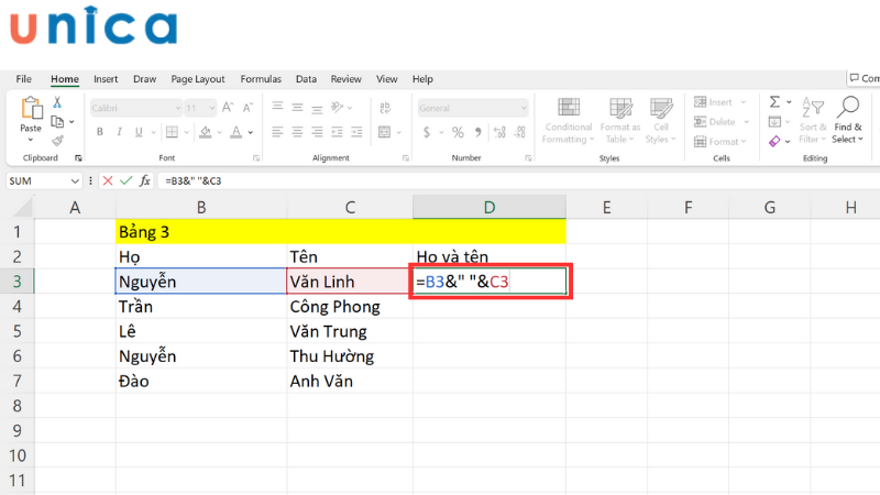 Cách gộp ô trong Excel nhanh chóng mà không mất dữ liệu