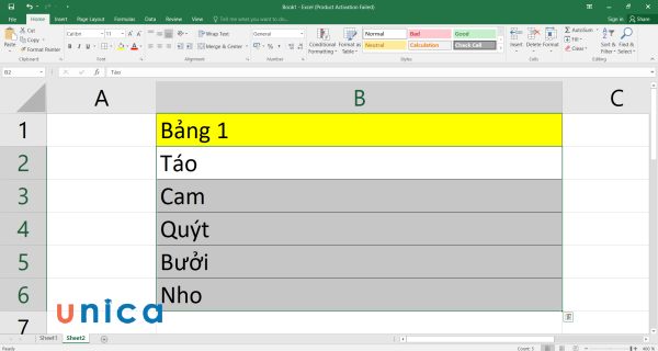 Cách gộp ô trong Excel nhanh chóng mà không mất dữ liệu