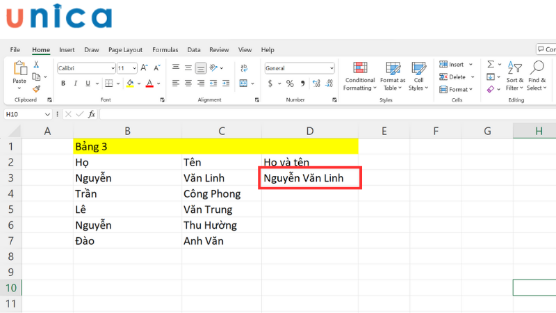 Cách gộp ô trong Excel nhanh chóng mà không mất dữ liệu