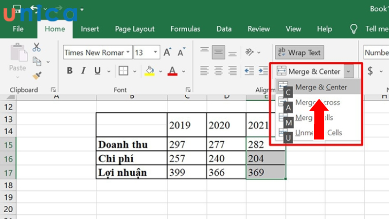 Cách gộp ô trong Excel nhanh chóng mà không mất dữ liệu