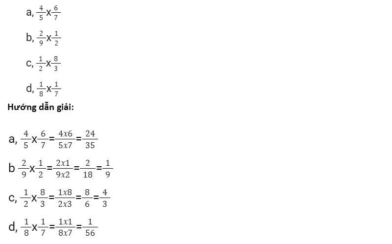 Phép nhân phân số: Quy tắc, bài tập và hướng dẫn giải chi tiết nhất