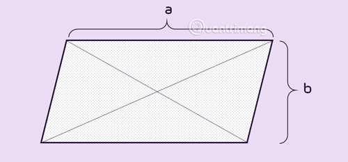 Công thức tính diện tích hình bình hành, chu vi hình bình hành