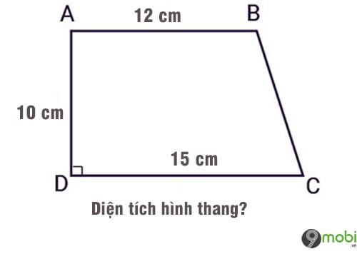 Tính diện tích hình thang vuông một cách đơn giản